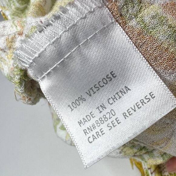 Cynthia Rowley Floral Ruffle Hem Tank Top XS - Picture 5 of 8